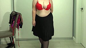 Mature Teacher's Big Boobs Pop Out Of Bras During Fetish Solo Session