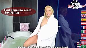 Chubby Brunette Slut with Big Tits Fucks Fighter in Dirty British European Encounter