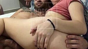 Naughty latina girlfriend masturbates, sucks, and fucks until he cums in her pussy