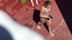 ARGENTINIAN NEIGHBORS IN BIKINIS SUNBATHING ON TERRACE PART 4