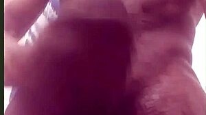 Stroking big black cock