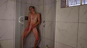 Amateur Milf Cums Hard Masturbating in Shower