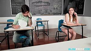 Aften opal gets detention for deepthroat dick sucking.