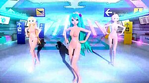 Hatsune Miku Rin & Luka Tricolore Airline Project Diva Nude Mod Full Nude