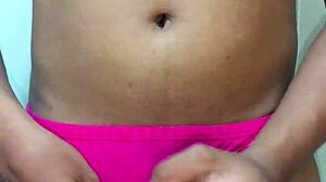 Who is wearing erotic panties and masturbating?