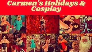 Fat milf granny nurse in costume fingering and kissing in hospital escapade with cum