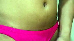 Who is wearing erotic panties and masturbating?