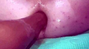 he stretches his asshole for the third time today, reaching intense orgasm