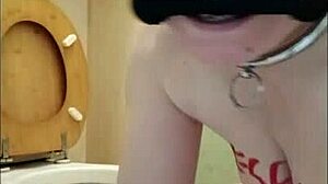 French Housewife Bound and Spanked with Dildo in Master's Office Degradation