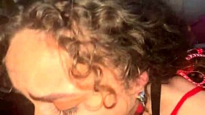 Curly-Haired Nympho Gets Facial Cumshot