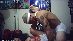 Behind the scenes pornshoot babe gets powerfucked