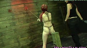 bdsm lesbian face fucking with gagging and choking