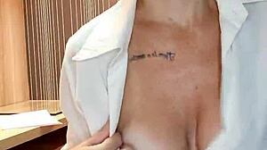 alineflavio dominates with blonde milf cum and orgasm