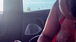 Sloppy dick sucking by the lake in gay bareback scene