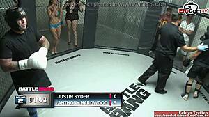 Chubby Brunette Slut with Big Tits Fucks Fighter in Dirty British European Encounter