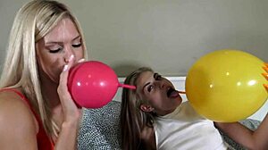i watch blond lesbians masturbate with dildos and balloons to orgasm, oh wow!