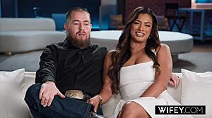 Wifey Karina Valentina gets fucked hard while hubby watches