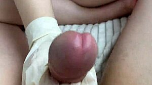 Step Sister Masturbates Cock In Latex Gloves With Oil Pov, Kinky And Oiled