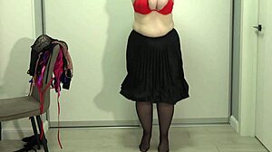 Mature Teacher's Big Boobs Pop Out Of Bras During Fetish Solo Session