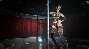 Dancing And Undressing On Stage