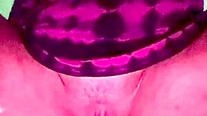 Blonde milf shows tight pussy close up.