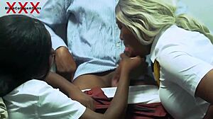 Students Bang Head Teacher in Wild Pussy Lesson!