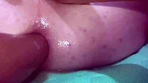 he stretches his asshole for the third time today, reaching intense orgasm