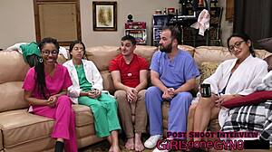 Aria Nicole's steamy yearly physical backstage.