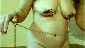 French Housewife Bound and Spanked with Dildo in Master's Office Degradation