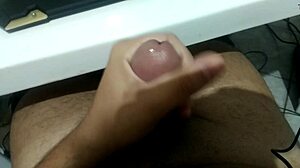Trying not to cum while masturbating in this intense session.