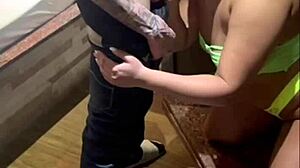 wife enjoys skinny guy with big cock in homemade scene