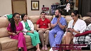 Aria Nicole's steamy yearly physical backstage.