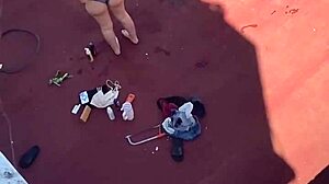 ARGENTINIAN NEIGHBORS IN BIKINIS SUNBATHING ON TERRACE PART 4