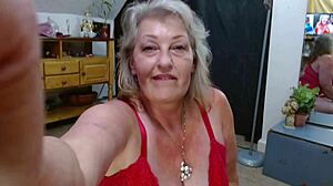 Naughty Mature Dawn Masturbates in Curvy Lingerie Teddy Before Mailing It Away