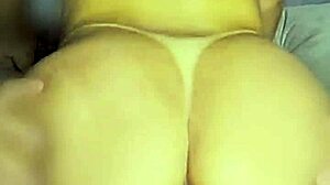 Latina teen rides cowgirl with gaping hairy beaver