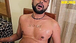 I felt her juicy wet pussy during nuru massage with monster cock close-ups