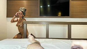 Latina gets rimjob, anal, and cumshot.