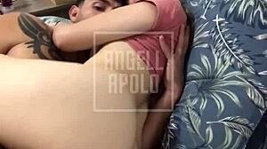 Naughty latina girlfriend masturbates, sucks, and fucks until he cums in her pussy