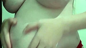 Pregnant blonde in lingerie gets massage