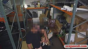 hot blonde milf gets pounded by pawn keeper in hidden cam