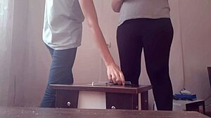 who lost the card game performs the forfeit with a lick in this lesbian illusion