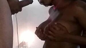 Wow! This Haitian Girl With Big Tits Takes A Massive Cumshot From My Big Cock!