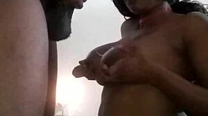 Wow! This Haitian Girl With Big Tits Takes A Massive Cumshot From My Big Cock!