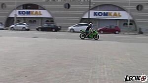 Susy gala fucks big cock outdoors!