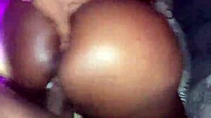 Petite ebony girl with tight pussy loves taking dick