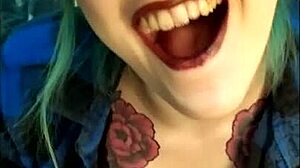 Stunning Tattooed Mistress Edges Friend's Cock in BDSM Session