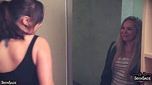 hot lesbian chicks sinn sage and aiden starr pleasing their pussies