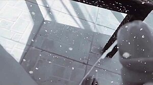 Solo home alone flashes ass and cums on huge cock