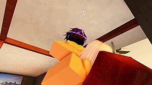 Blonde teen Sophie returns in Roblox and has fun with headless manager