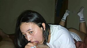 nymphomaniac stepsister rides stepbrother to quick creampie